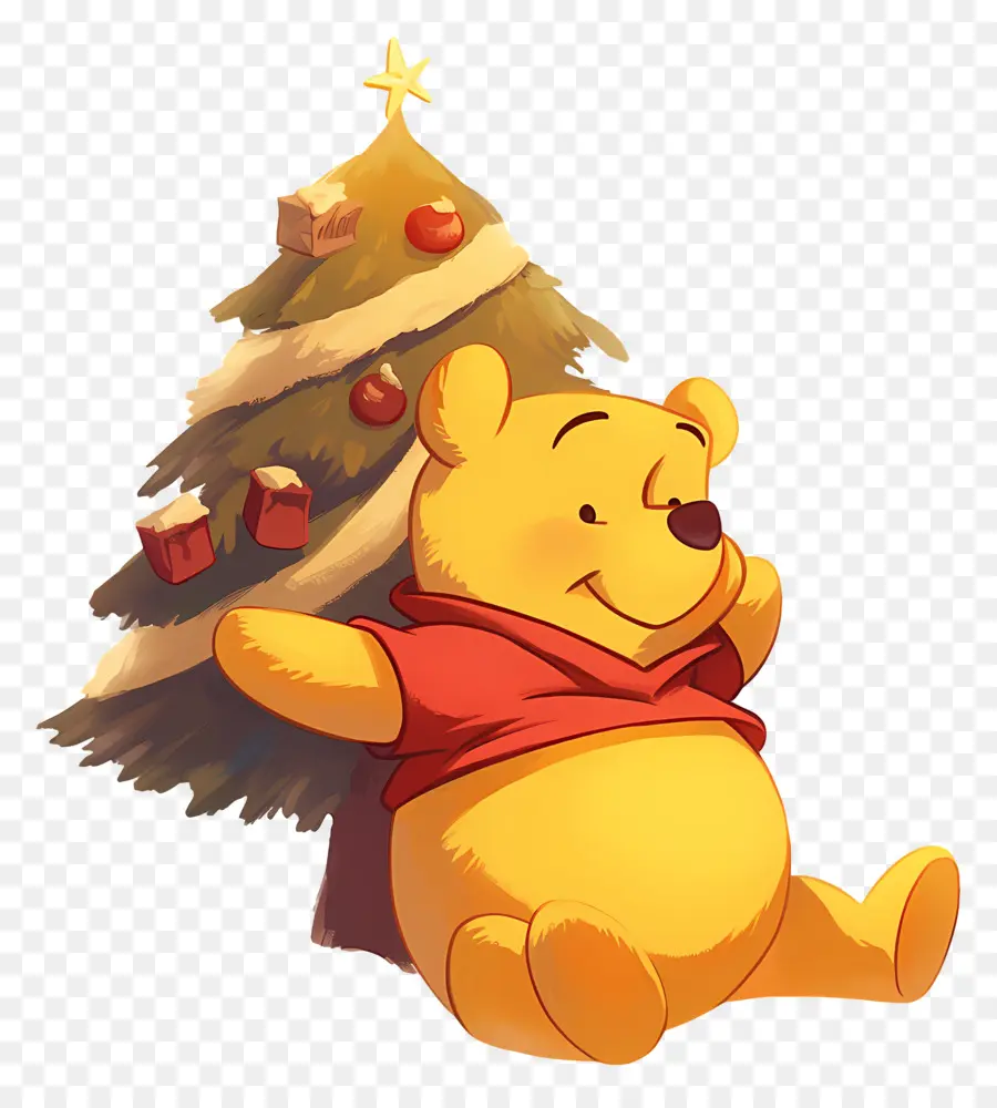 Winnie The Pooh，Noel Ağacı Ile Ayı PNG