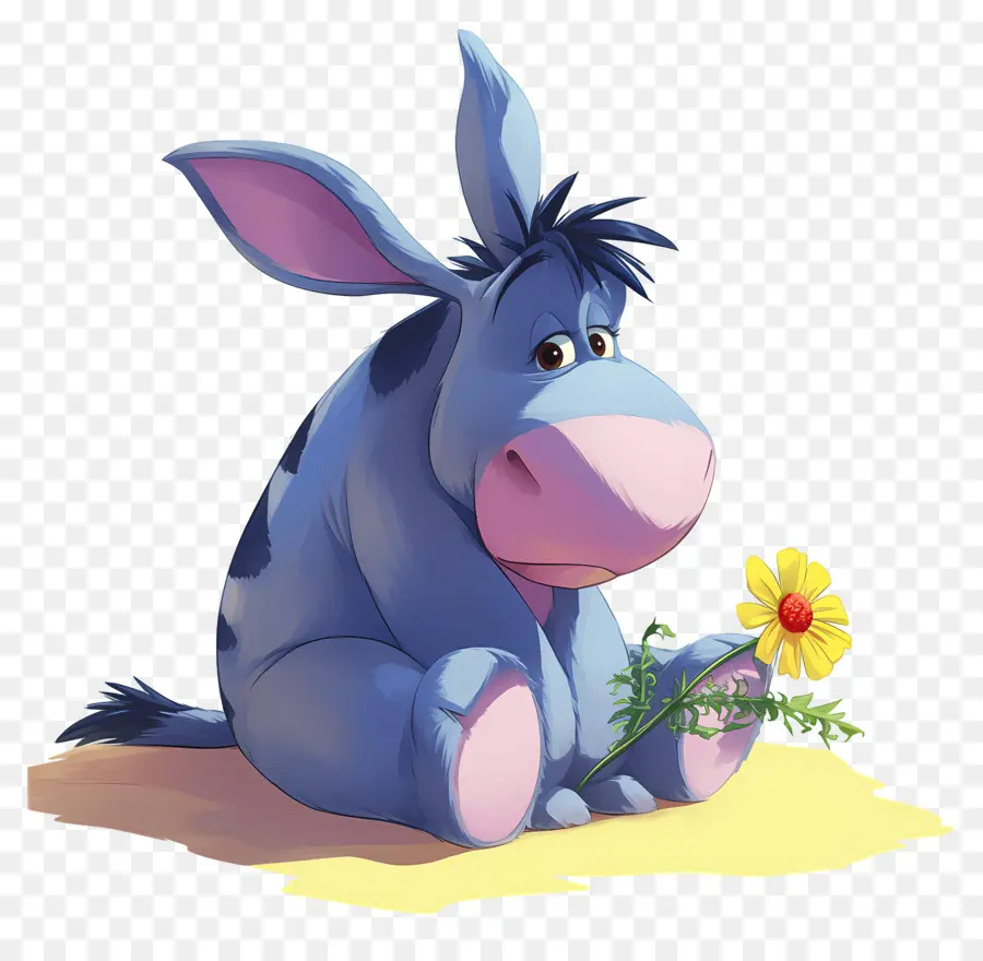 Eeyore，Çiçekli Eşek PNG