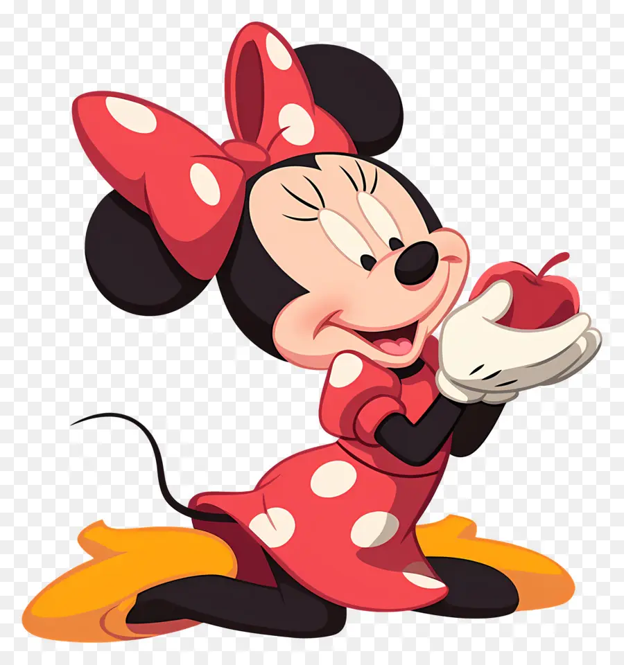 Minnie Fare，Apple'lı Minnie Mouse PNG