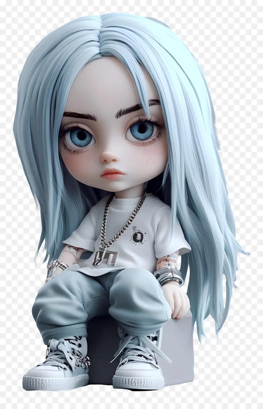 Billie Eilish，Chibi Bebeği PNG