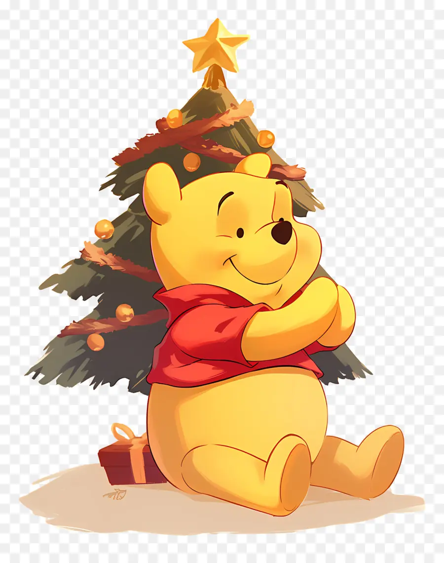 Winnie The Pooh，Noel Ağacı Ile Ayı PNG