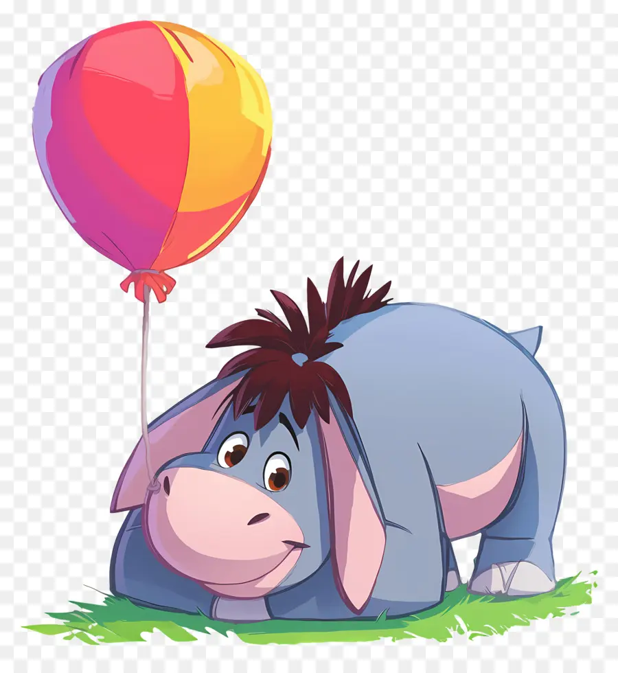 Eeyore，Balonlu Mavi Eşek PNG