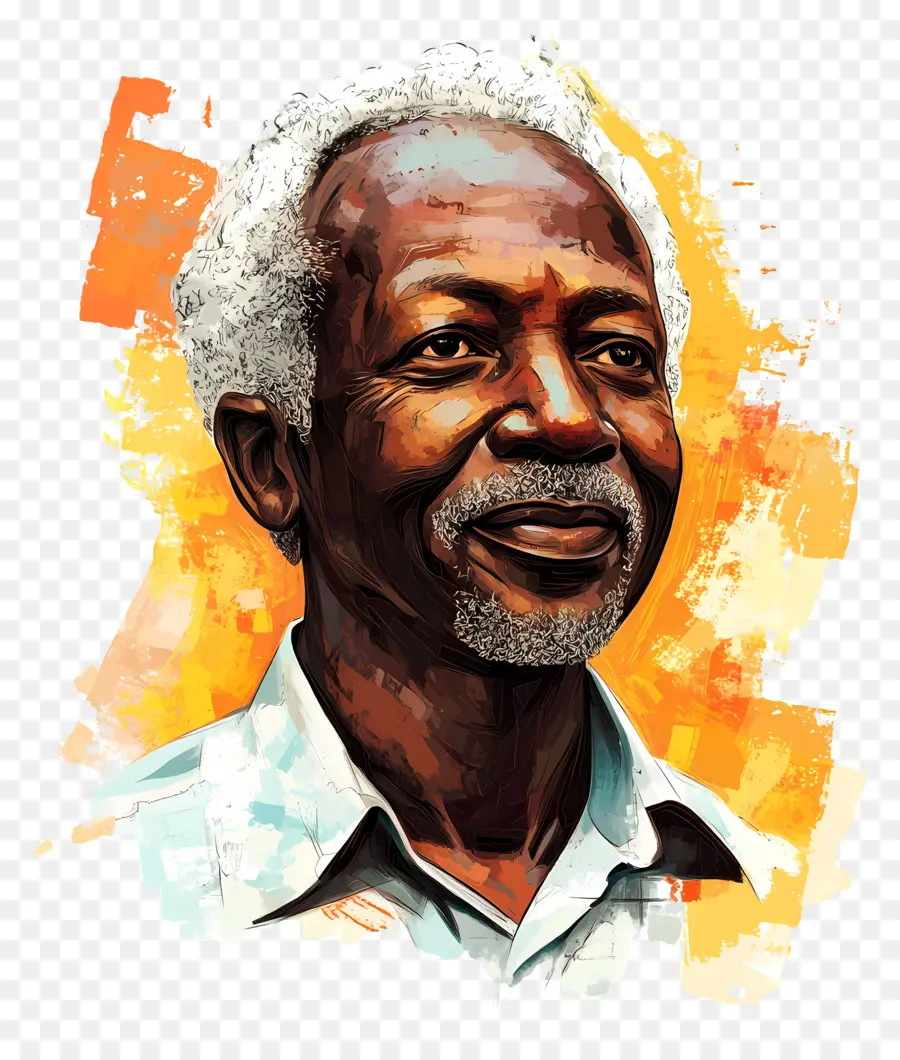 Julius Nyerere，Yaşlı Adam Gülümsüyor PNG