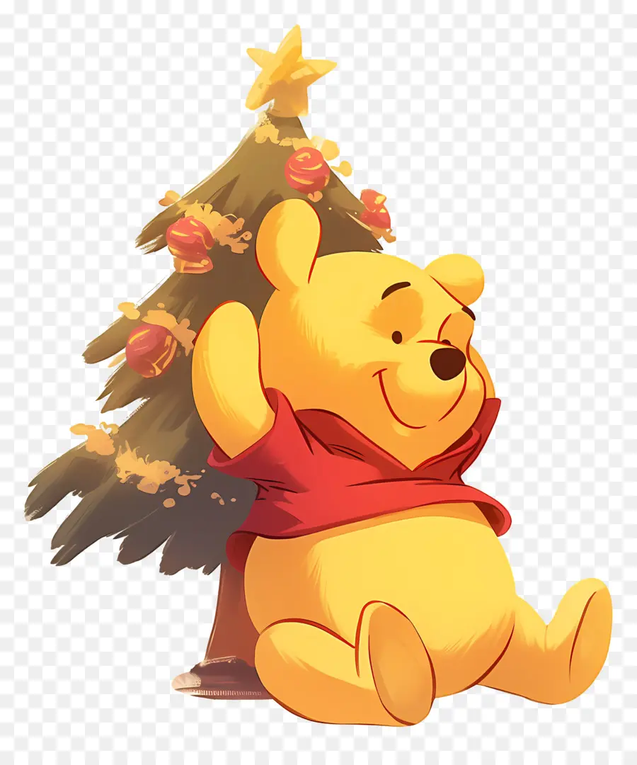 Winnie The Pooh，Noel Ağacı Ile Ayı PNG