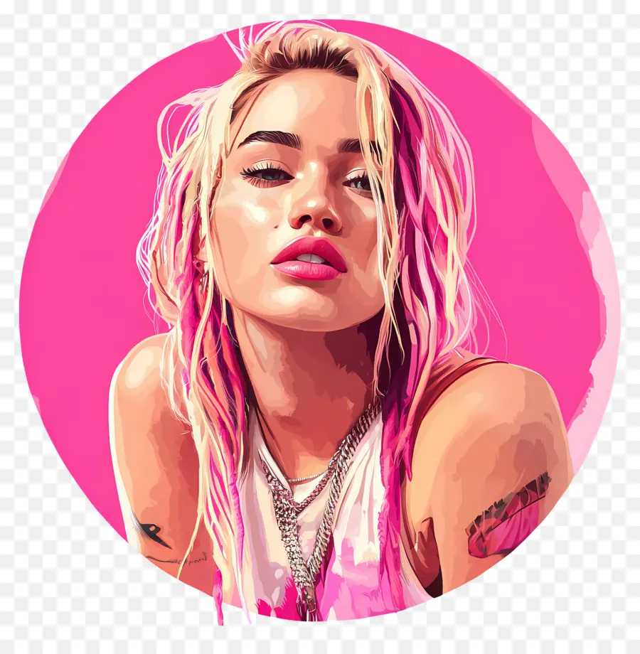 Miley Cyrus，Resimli Kadın PNG