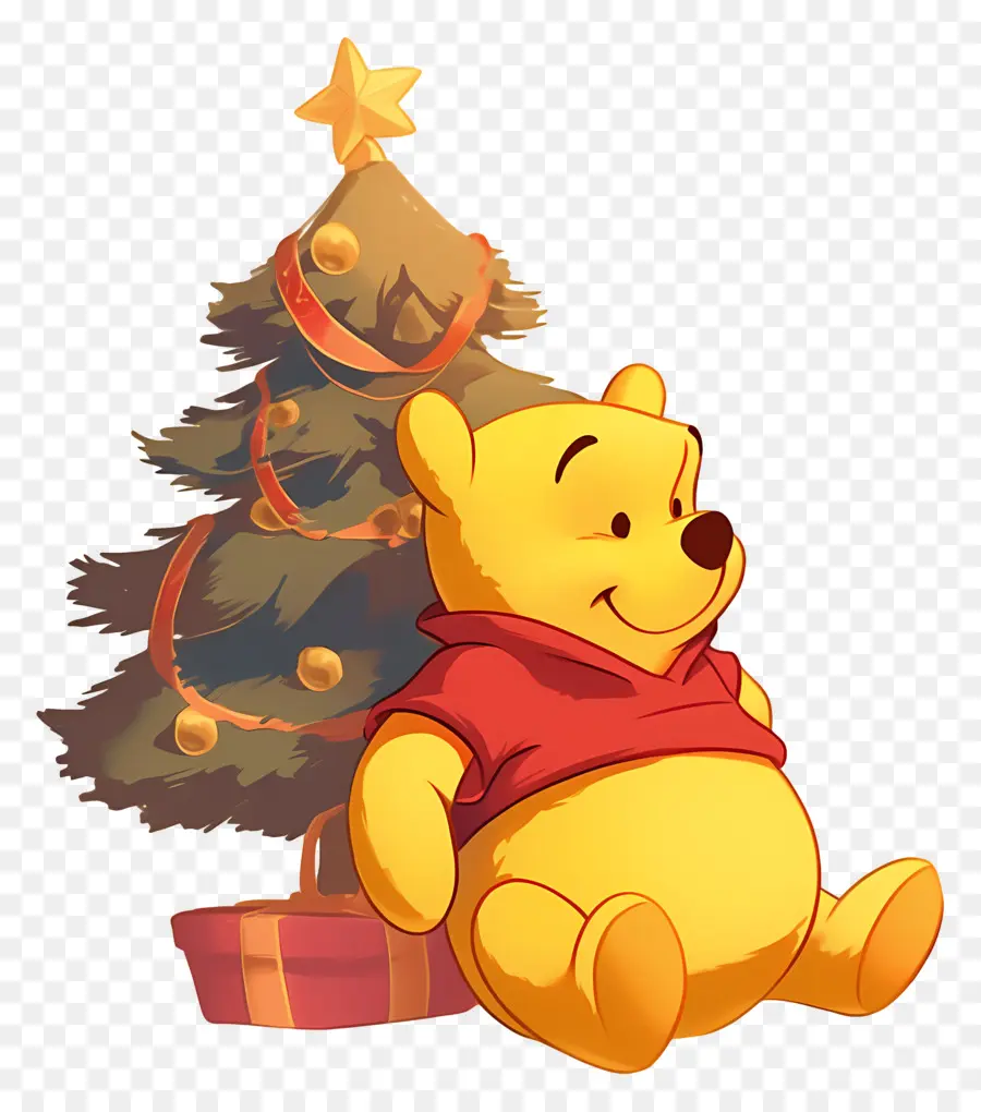 Winnie The Pooh，Noel Ağacı Ile Ayı PNG