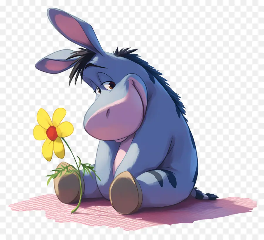 Eeyore，Çiçekli Eşek PNG