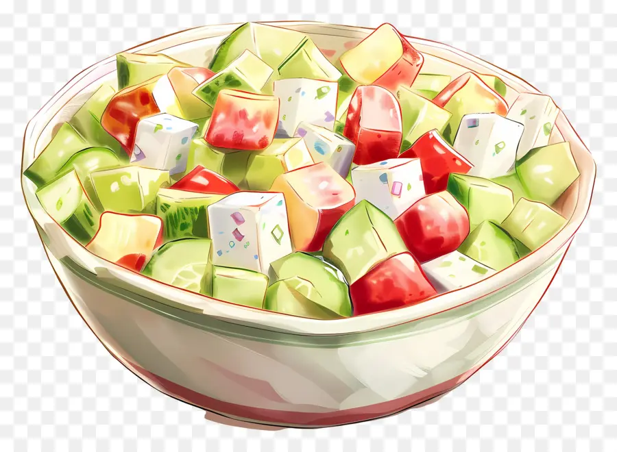 Waldorf Salatası，Renkli Salata PNG