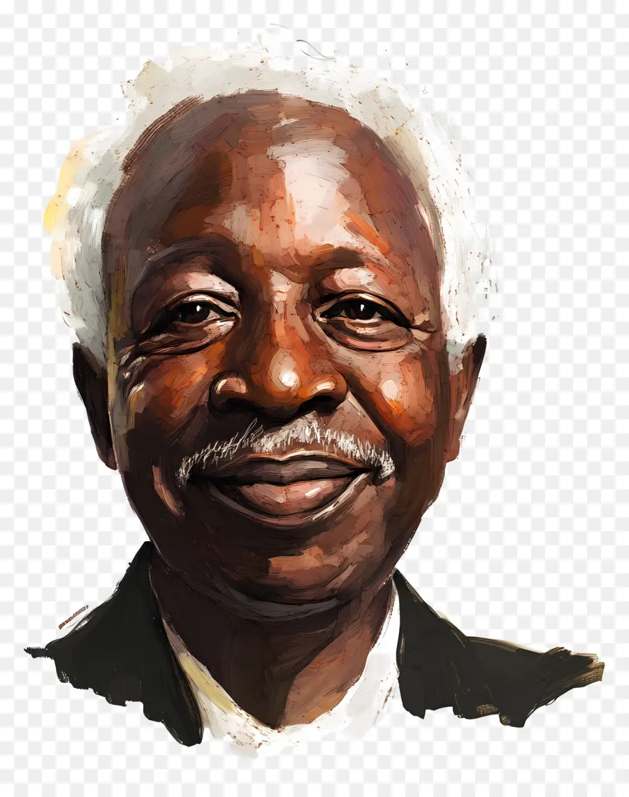 Julius Nyerere，Yaşlı Adam Gülümsüyor PNG