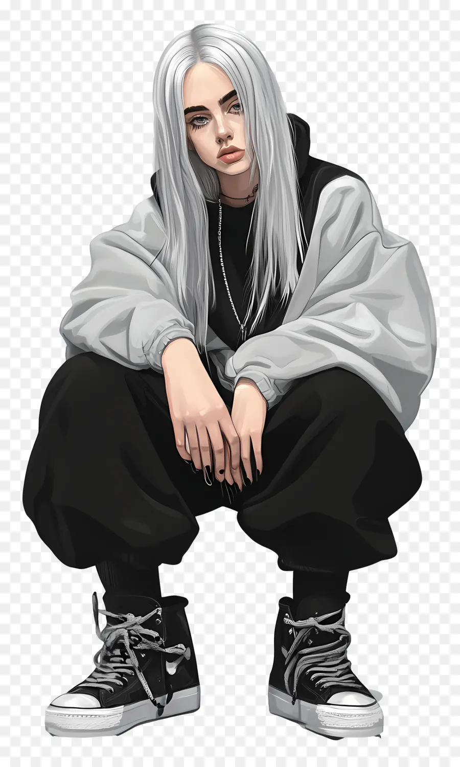 Billie Eilish，şık Kız PNG