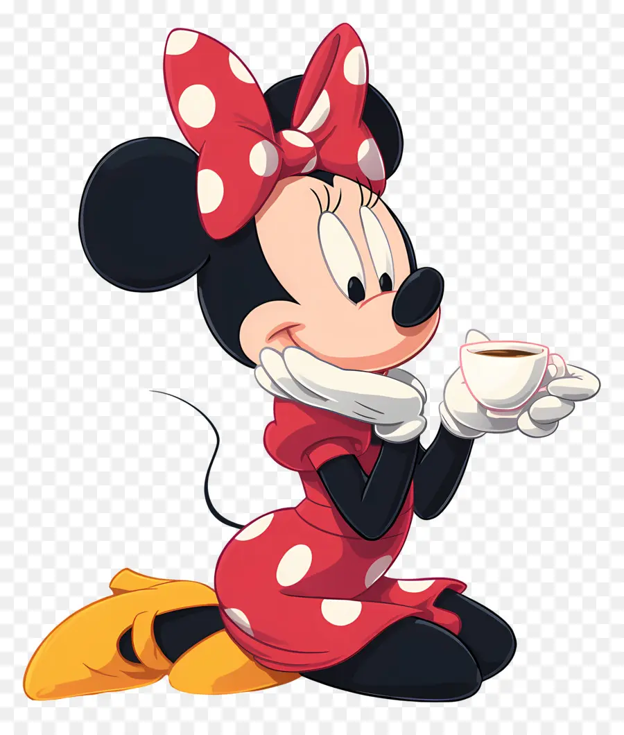 Minnie Fare，Cupcake Ile Karikatür Fare PNG