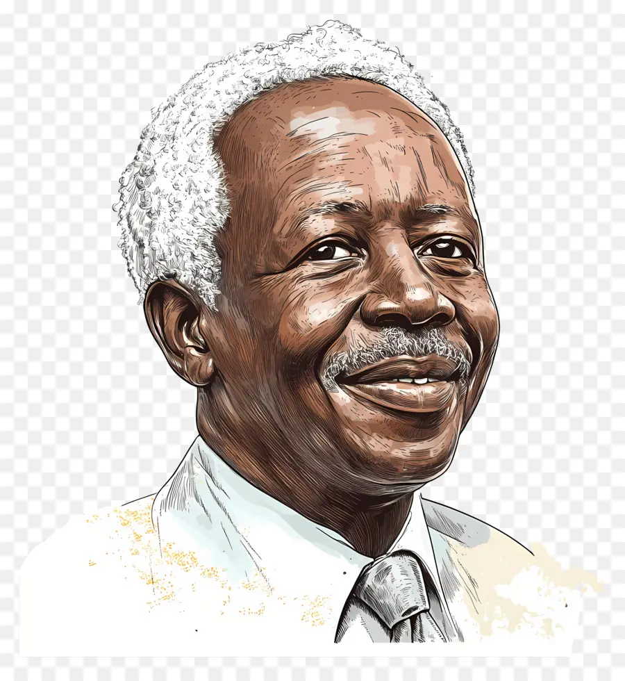 Julius Nyerere，Yaşlı Adam Suluboya PNG