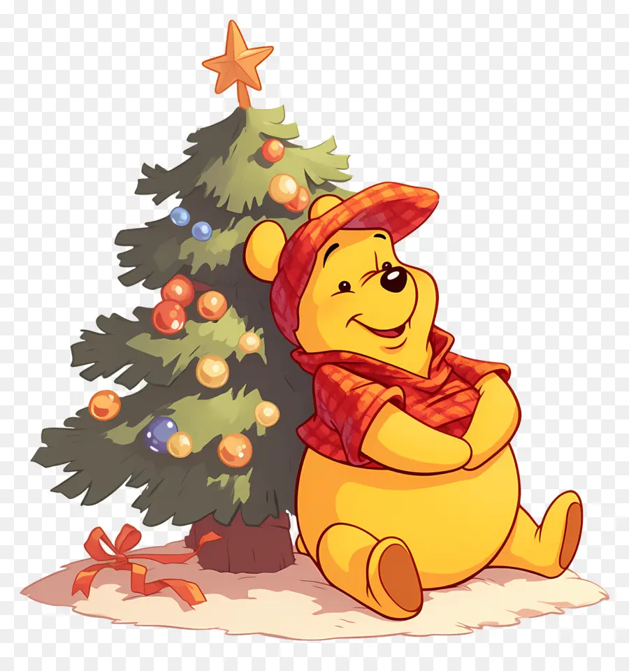 Winnie The Pooh，Noel Ağacı Ile Ayı PNG