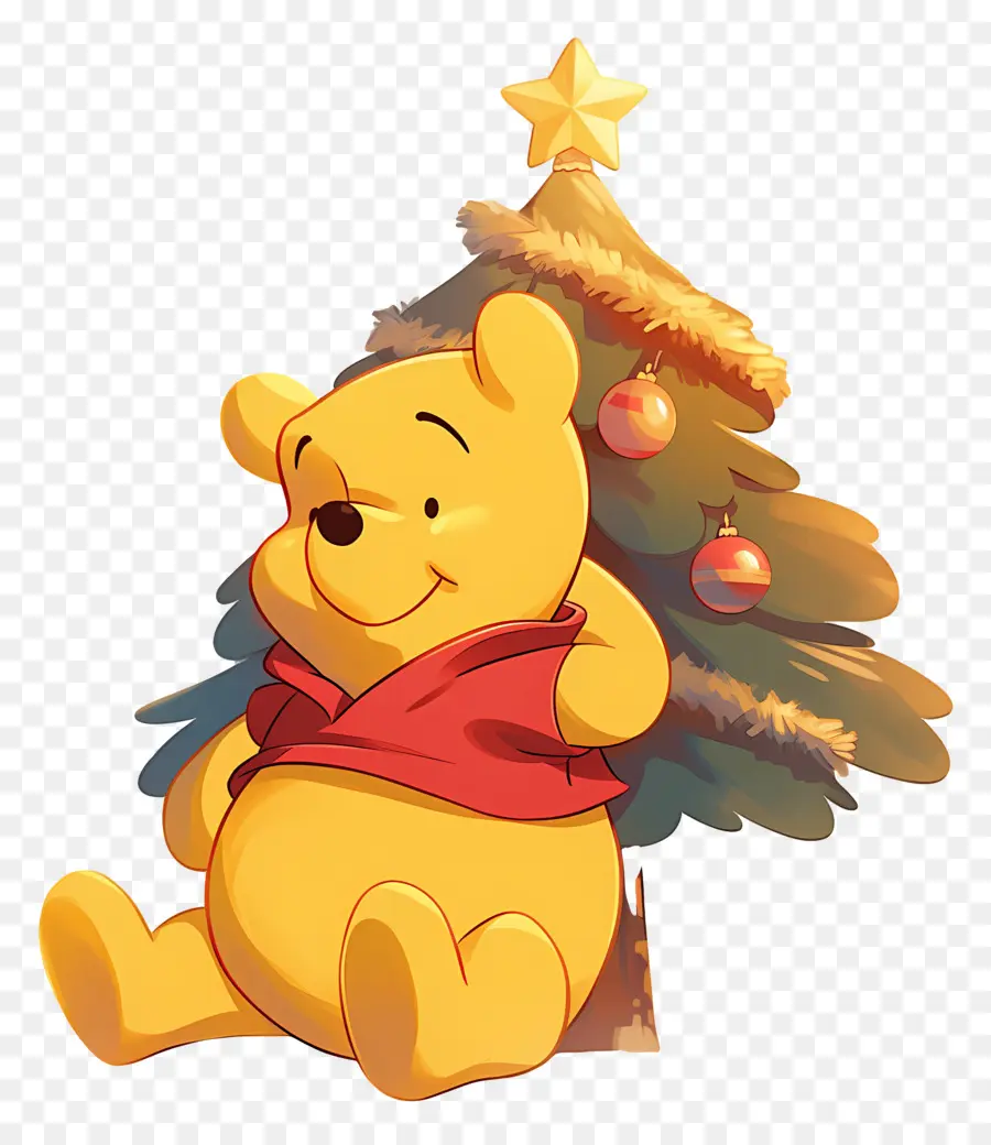 Winnie The Pooh，Noel Ağacı Ile Ayı PNG