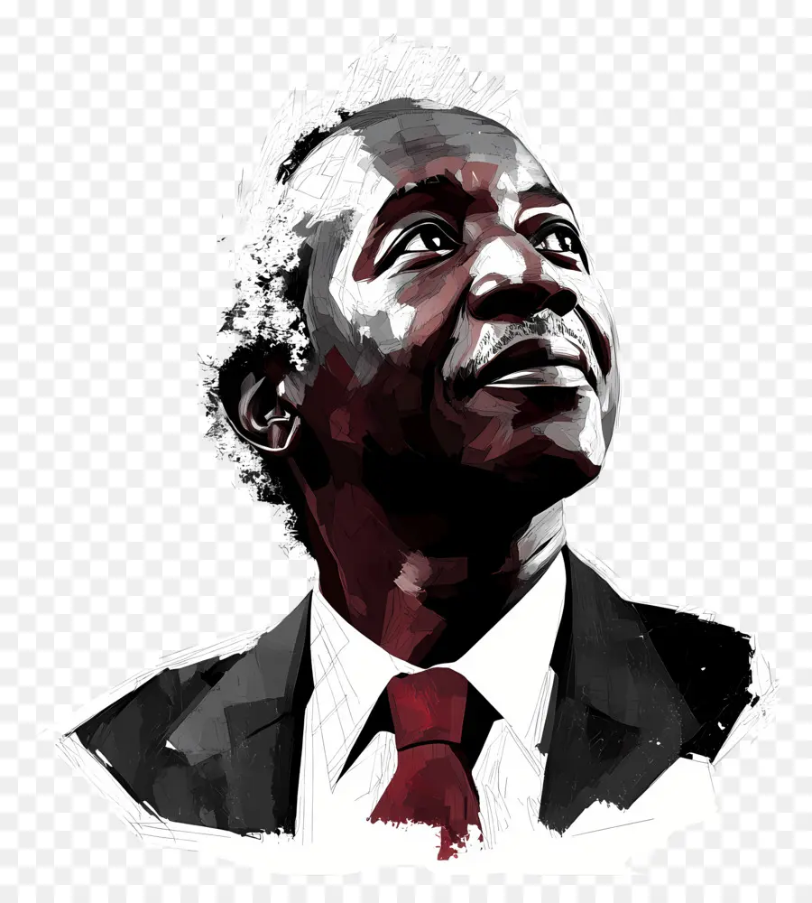 Julius Nyerere，Takım Elbiseli Yaşlı Adam PNG