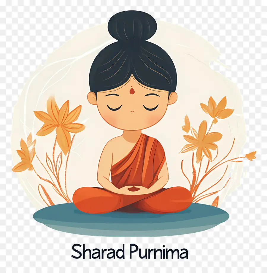 Sharad Purnima，Meditasyon Yapan çocuk PNG