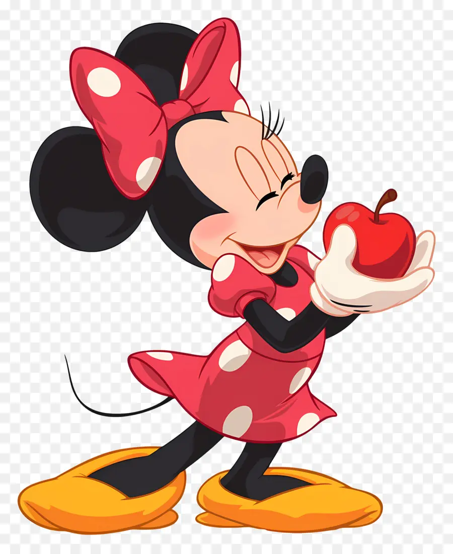 Minnie Fare，Apple'lı Minnie Mouse PNG