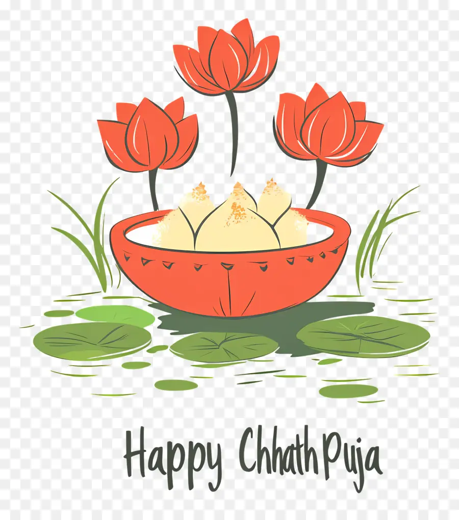 Chhath Puja'nız Kutlu Olsun，Lotus Ve Teklifler PNG