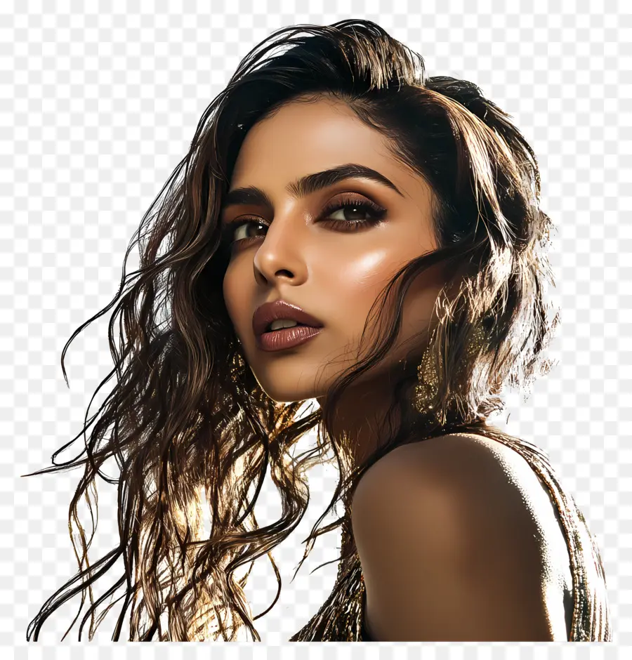 Deepika Padukone，Gerçekçi Kadın Portresi PNG