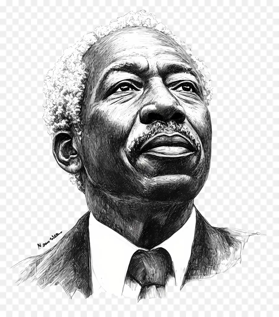 Julius Nyerere，Yaşlı Adam Kroki PNG