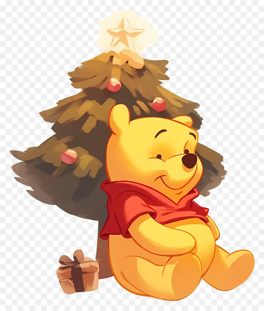 Winnie The Pooh，Noel Ağacı Ile Ayı PNG