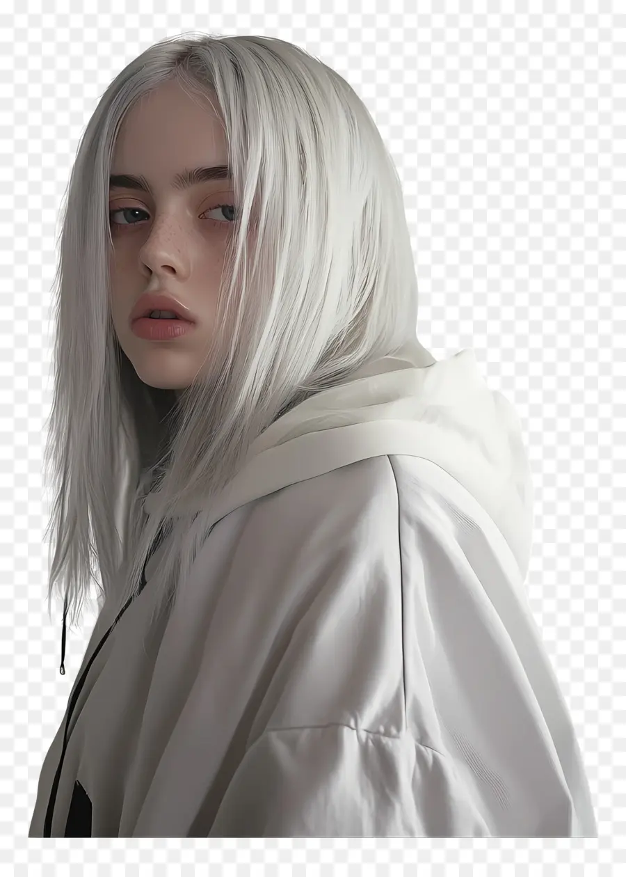 Billie Eilish，Beyaz Saçlı Kişi PNG