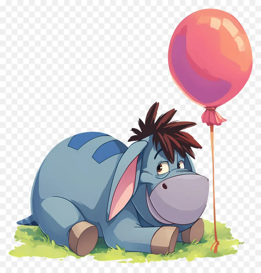 Eeyore，Balonlu Mavi Eşek PNG