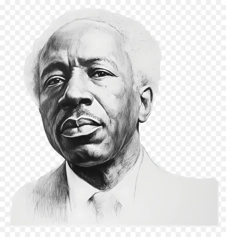 Julius Nyerere，Yaşlı Adam Karakalem PNG