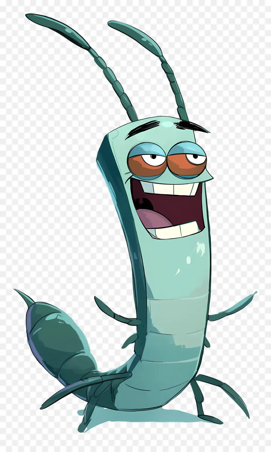 Plankton，Yeşil çizgi Film Karakteri PNG