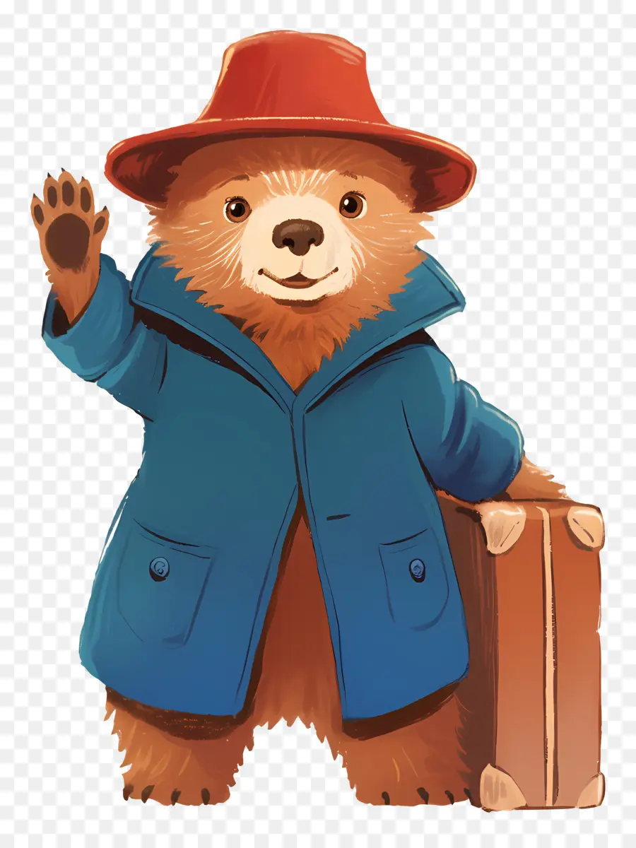 Paddington，Karikatür Ayı çantayla PNG