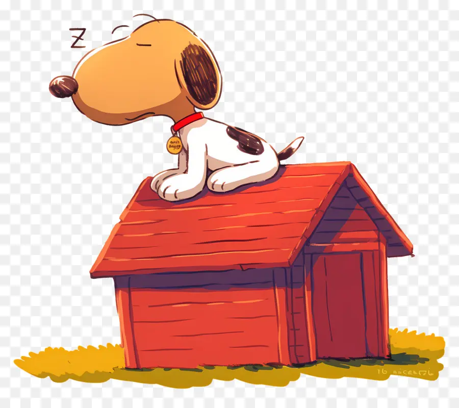 Snoopy Uyuyor，Karikatür Köpek PNG