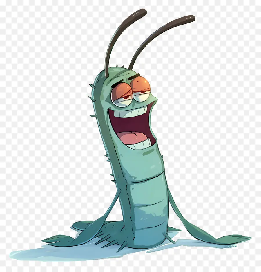 Plankton，Yeşil çizgi Film Karakteri PNG