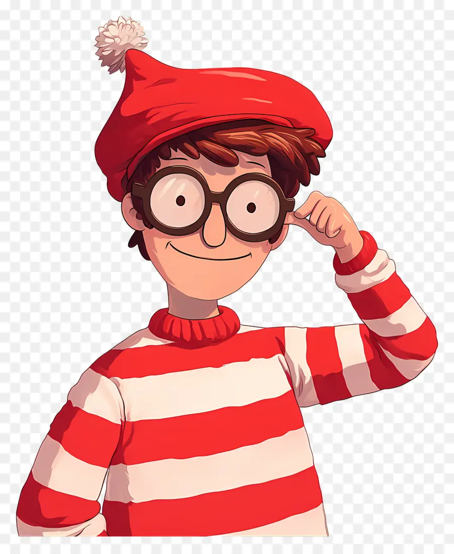 Waldo，Çizgili Gömlek Karakteri PNG