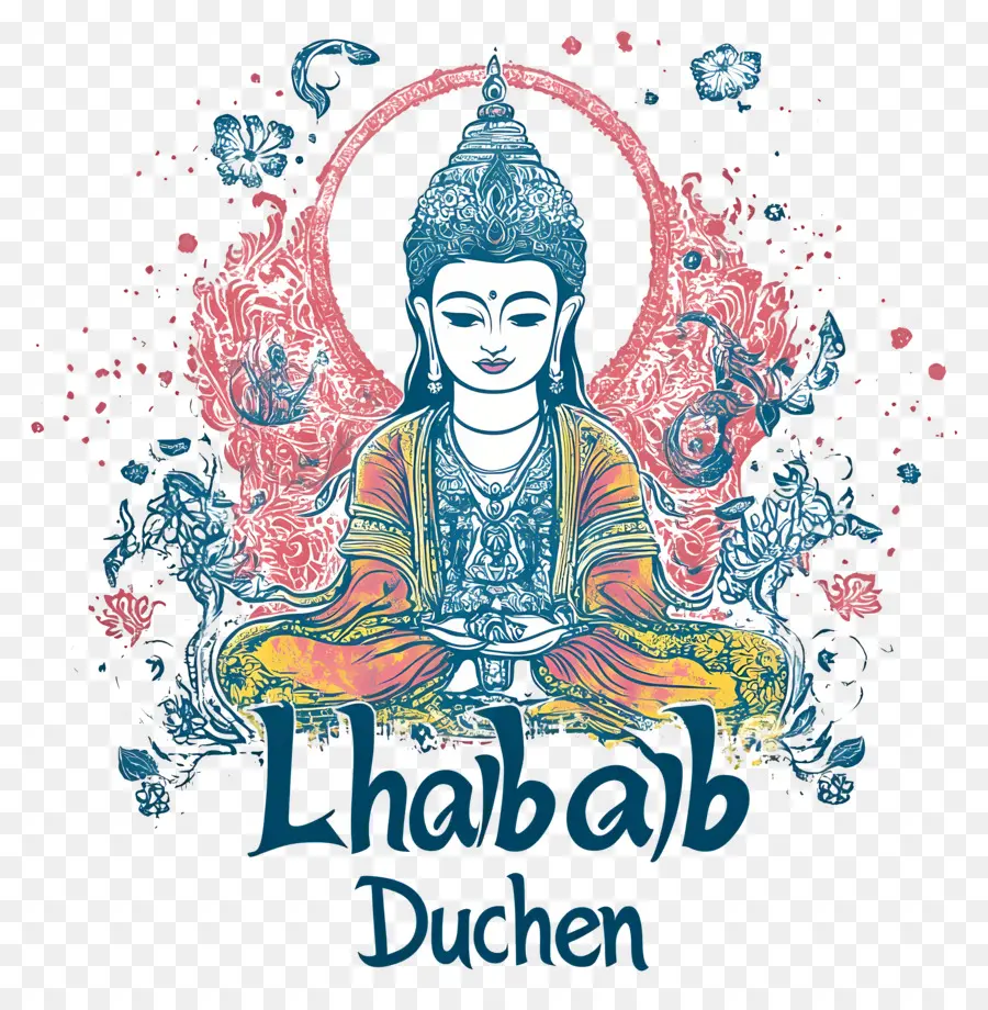 Lhabab Duchen，Buda Illüstrasyonu PNG