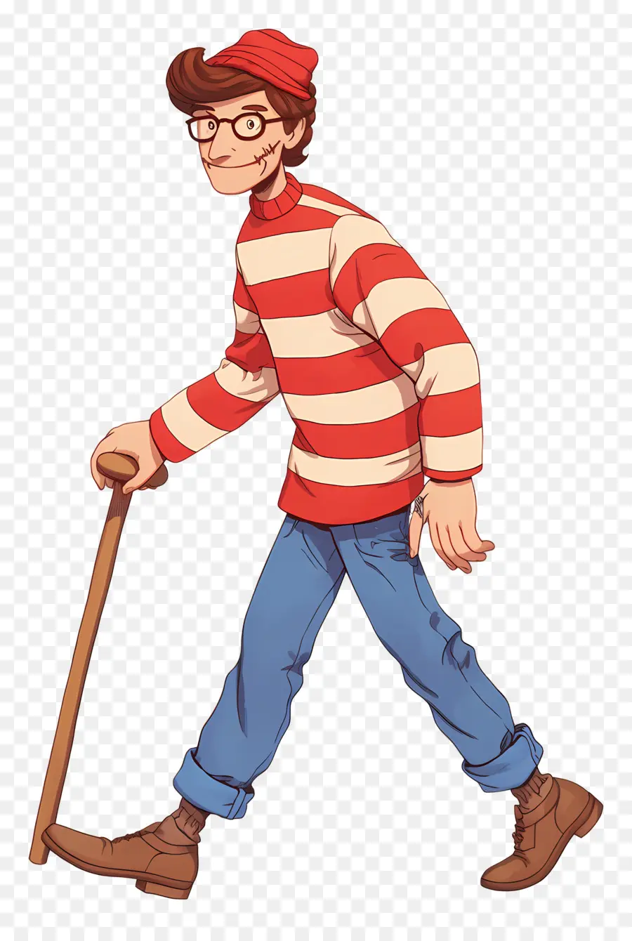 Waldo，Çizgili Gömlek Karakteri PNG