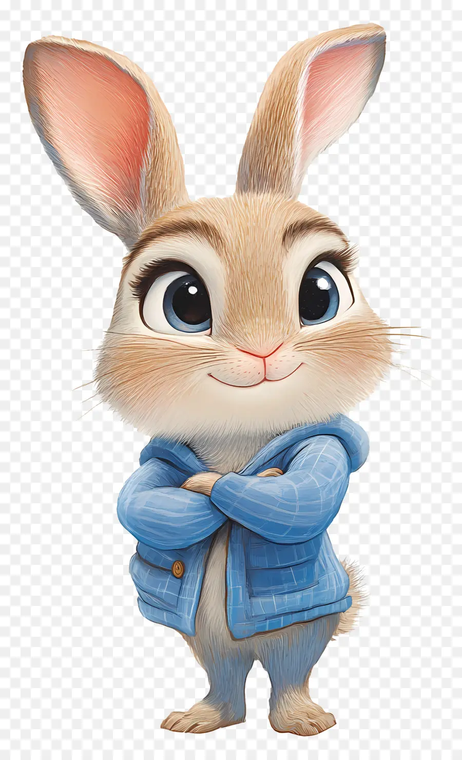 Judy Hopps，Mavi Ceketli Karikatür Tavşan PNG