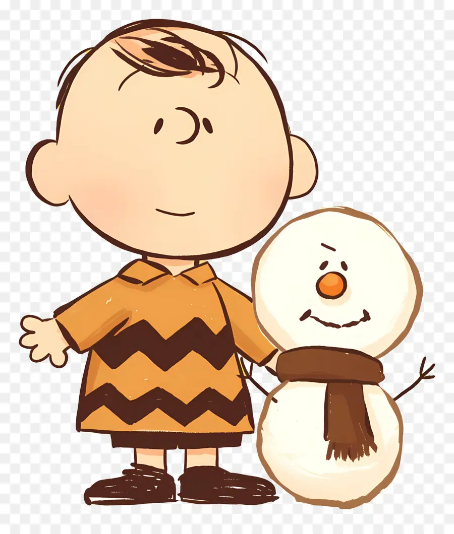 Charlie Brown，Kardan Adam Ile çizgi Film çocuk PNG