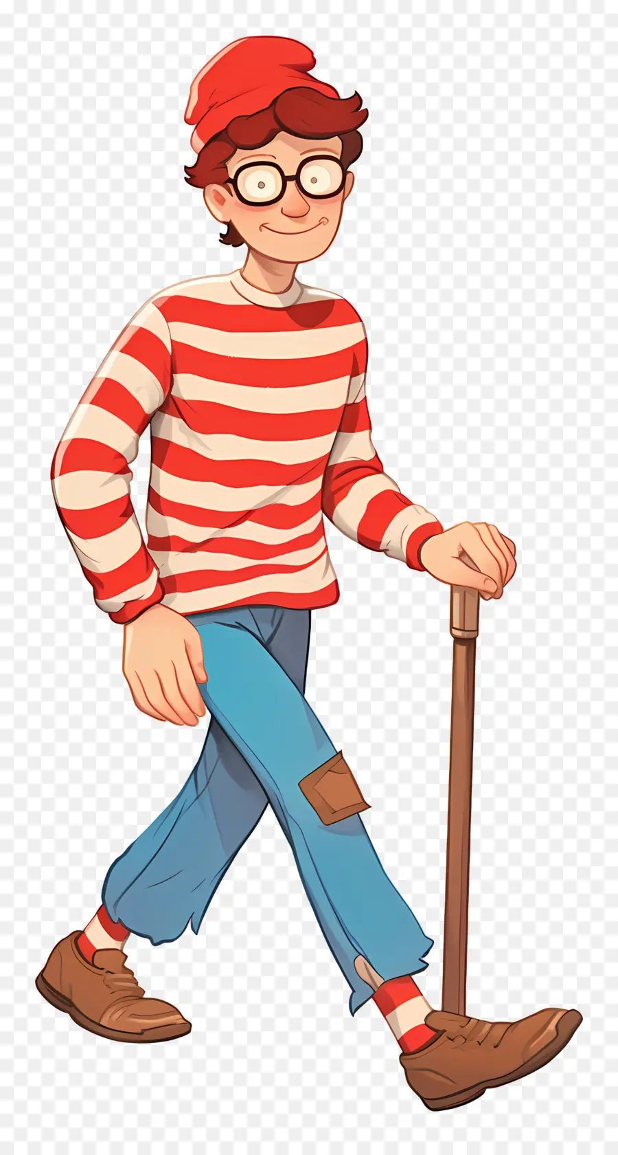 Waldo，Çizgili Gömlek Karakteri PNG