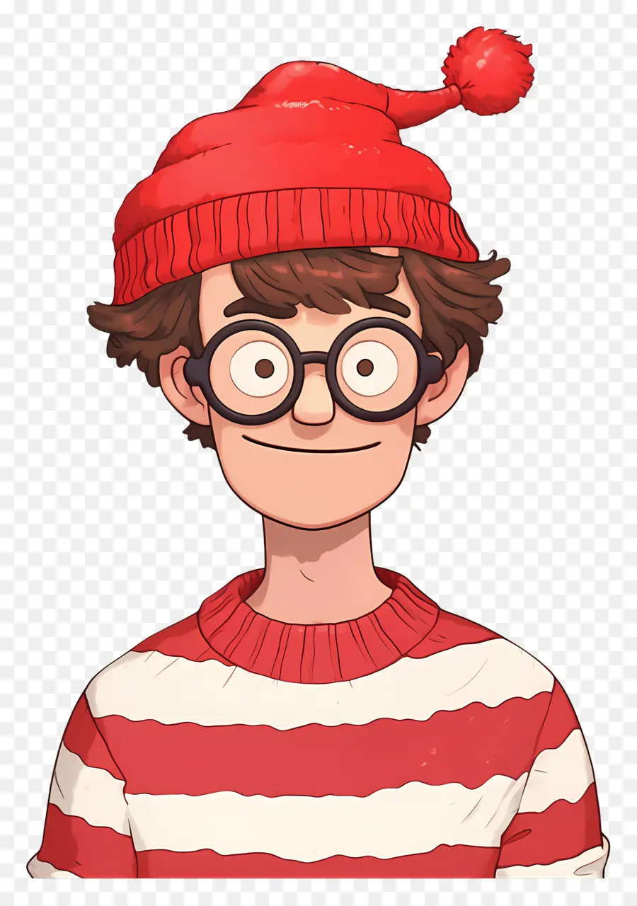 Waldo，Çizgili Gömlek Karakteri PNG