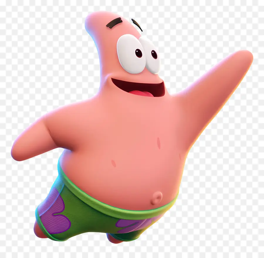 Patrick Yıldızı，3d Denizyıldızı Zıplıyor PNG