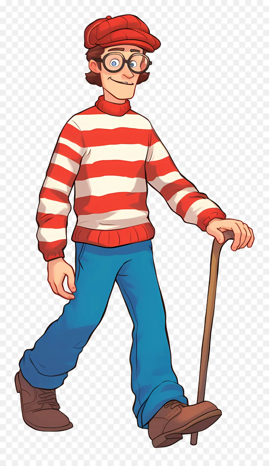 Waldo，Çizgili Gömlek Karakteri PNG