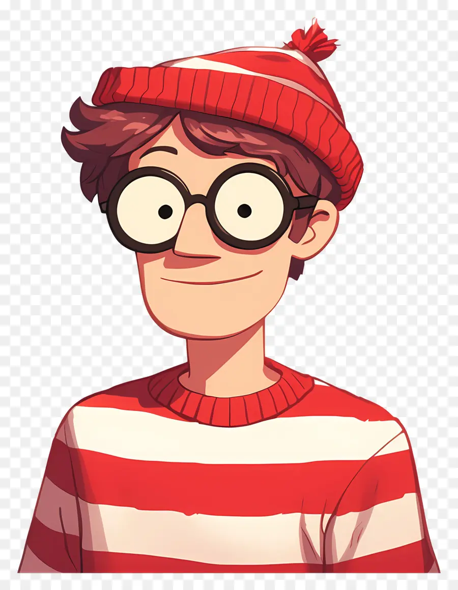 Waldo，Çizgili Gömlek Karakteri PNG