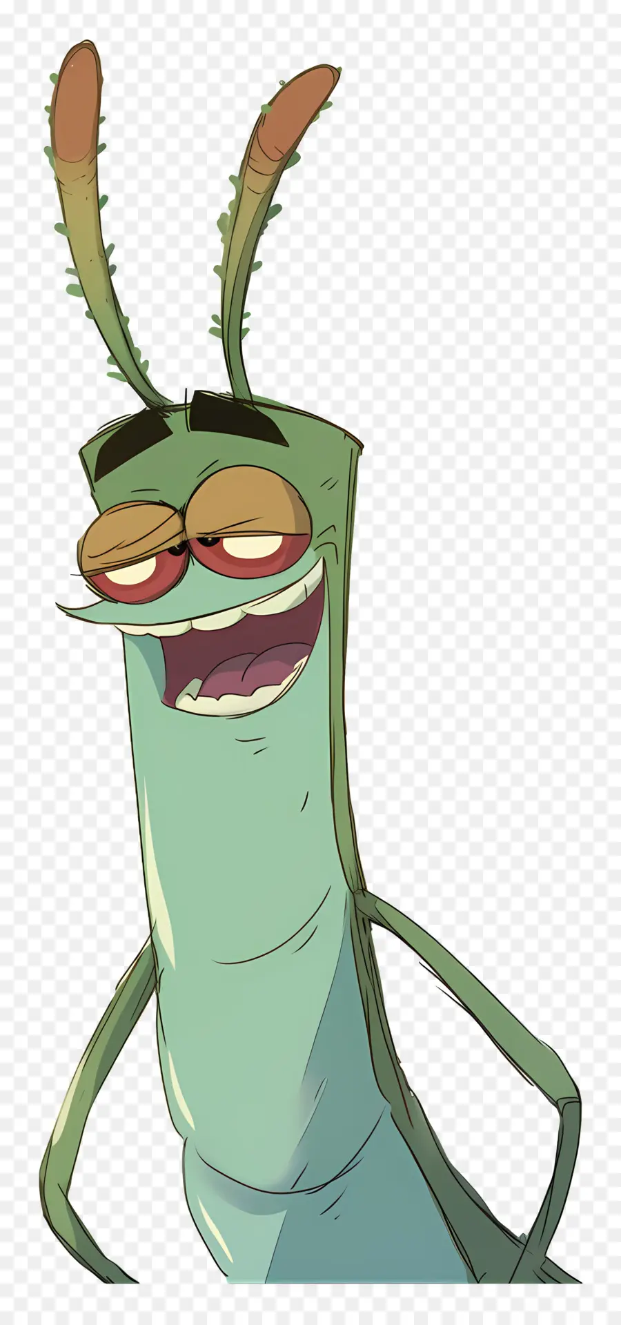 Plankton，Yeşil çizgi Film Karakteri PNG