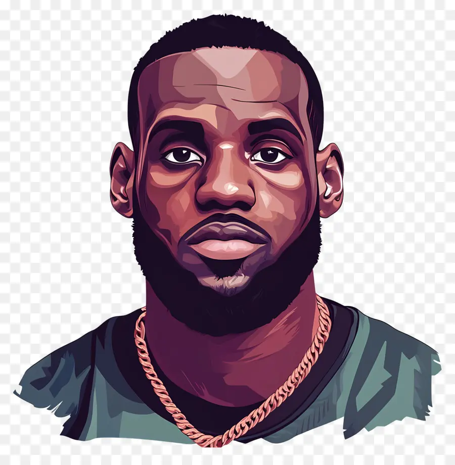 Lebron James，Portre Illüstrasyonu PNG