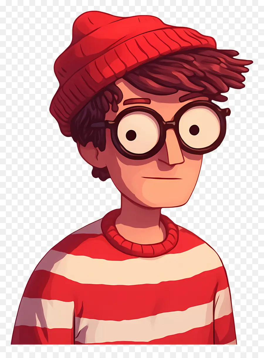 Waldo，Çizgili Gömlek Karakteri PNG