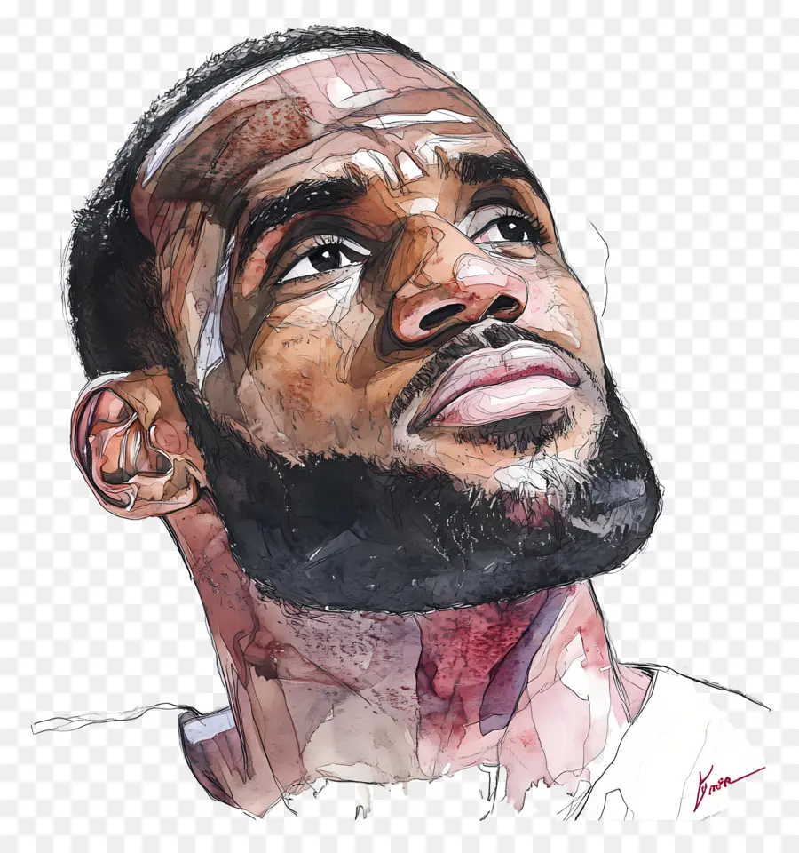 Lebron James，Sanatsal Portre PNG