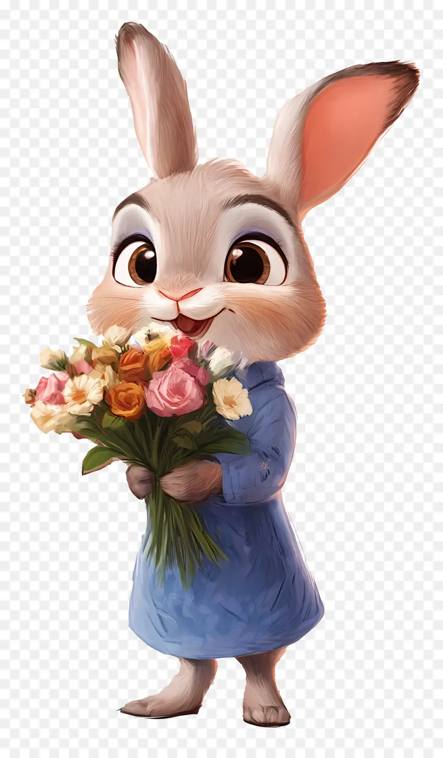 Judy Hopps，Tavşan çiçekli PNG