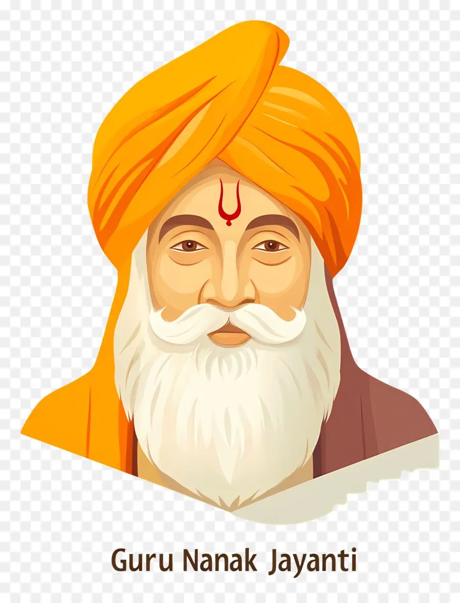 Guru Nanak Jayanti，Manevi Figürün Portresi PNG