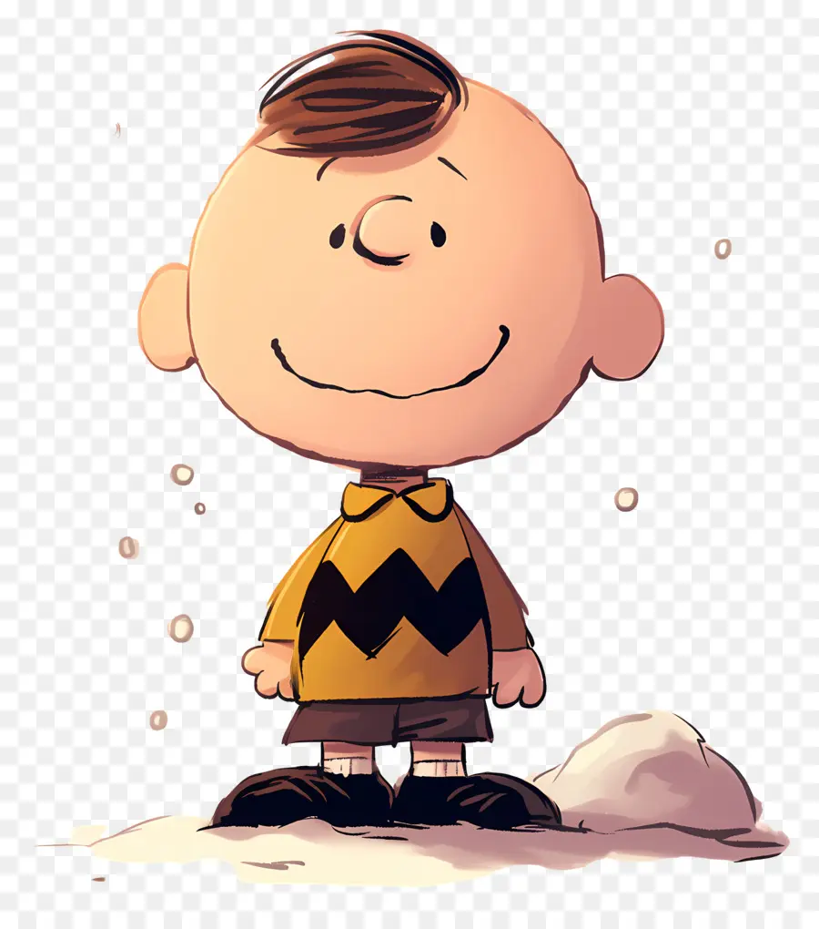 Charlie Brown，Sarı Gömlekli çizgi Film çocuğu PNG