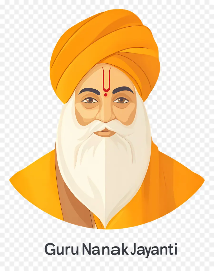 Guru Nanak Jayanti，Manevi Figürün Portresi PNG